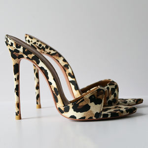 Nuevas Sandalias de Tacón Alto y Fino de 12 cm con Estampado de Leopardo, Personalizadas, con Punta en Pico, Sexys, para Mujer - Product Image 3