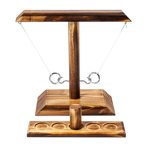 Intéressant jeu de lancer d'anneau en bois pour les amis de la famille Festive Home Christmas Board Table Artistic Painted Interactive Party Box - Product Image 1