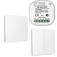 1 \ 2gang Board Rf433 sans fil UK Piezos Commutateurs Home Wall Wifi Smart Light Durable Hotel Bedside Switch Panneaux