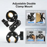 Support de caméra à triple ventouse en alliage d'aluminium robuste avec bras articulé extensible pour appareils photo reflex numériques et caméras d'action