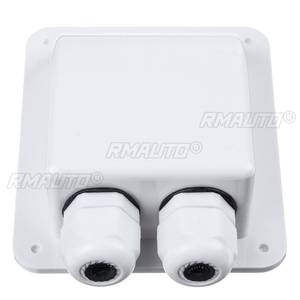 Caja de Conexiones ABS con Doble Entrada de Cable, Caja de Entrada de Cable Doble para Autocaravana, Blanca, con Doble Orificio, Accesorios para RV, Yate y Automóvil - Product Image 4