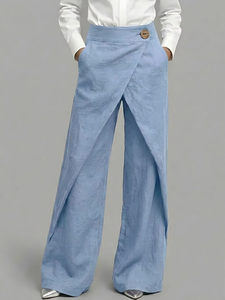 <span class=keywords><strong>Pantaloni</strong></span> Larghi da <span class=keywords><strong>Donna</strong></span> a <span class=keywords><strong>Vita</strong></span> Alta <span class=keywords><strong>con</strong></span> Fascia Frontale <span class=keywords><strong>in</strong></span> <span class=keywords><strong>Lino</strong></span>, Casual, <span class=keywords><strong>con</strong></span> <span class=keywords><strong>Elastico</strong></span> <span class=keywords><strong>in</strong></span> <span class=keywords><strong>Vita</strong></span> e Tasche 2026 - Product Image 3