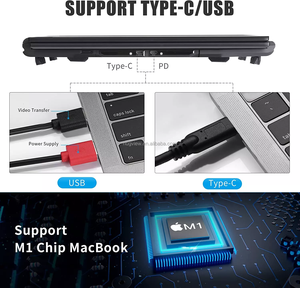 13.3 "hai màn hình thêm máy tính xách tay máy tính xách tay màn hình Tri màn hình mở rộng <span class=keywords><strong>LCD</strong></span> Trio hiển thị mở rộng màn hình - Product Image 3