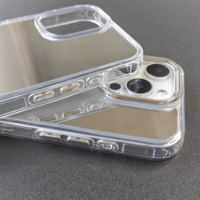 Coque de téléphone antichoc effet miroir, vente en gros, fabricant de coques, impression personnalisée UV, coque transparente pour iPhone 17 16 15 14 13 Pro Max