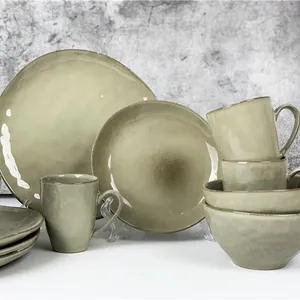 RTS Ceramic Dinner Plates Set 2022 New Style Porcelain Tableware Sets Restaurant Crockery Dinnerwares
