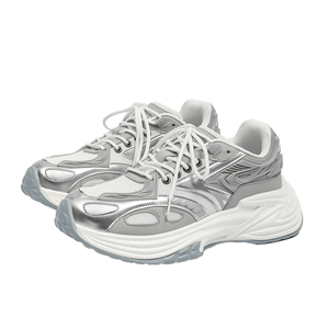 2024 Harajuku Platform <b>Shoes</b> for <b>Men</b> with Custom Logo Trendy Chunky Sneakers Mesh Lining for Spring and Summer - Product Image 4