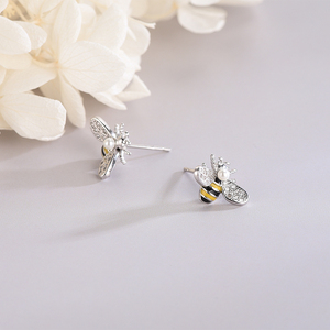Beifei Factory Wholesale <strong>Daisy</strong> Stud Flower <strong>Earring</strong> Cute Women <strong>Earrings</strong> 925 <strong>Silver</strong> Bee <strong>Earrings</strong> - Product Image 4
