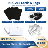 Carte NFC RFID personnalisée en PVC avec options de puces 213, 215, 216 pour le lancement de jeux et l'interaction sans contact