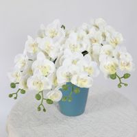 Bunga Phalaenopsis Buatan Berkualitas Tinggi untuk Dekorasi Rumah, Wisuda, Paskah, Pernikahan, Natal, Buket Bunga Sutra Realistis