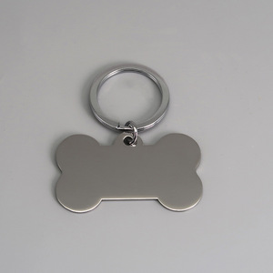 Porte-clés en acier inoxydable en forme d'os pour chien, personnalisé en gros, 40*20mm, porte-clés en métal anti-perte avec patte - Product Image 5