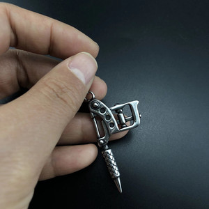 Accesorios para máquina de tatuajes, colgante de llave retro de hip-hop para hombre, collar punk de acero inoxidable y titanio, novedad de 2021 - Product Image 5