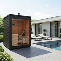 Fabricants de cabines de sauna électriques en bois massif infrarouges à lumière rouge pour 2 à 4 personnes, dôme de sauna intérieur/extérieur traditionnel OEM