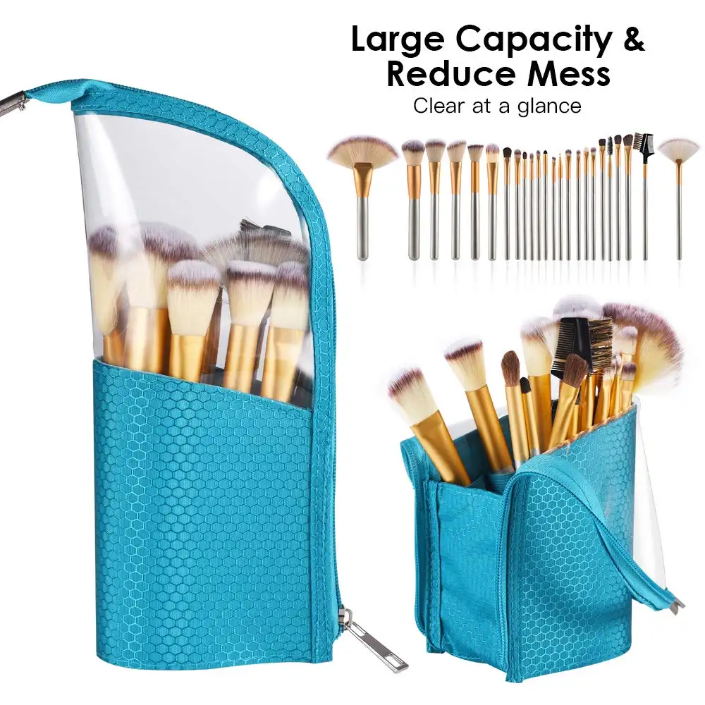 OEM Professional Cosmetic Case Makeup Brush Organizer Makeup Artist Case Brush Holder for Travel Artist Pencil Pen Case