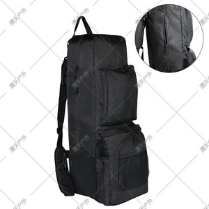 Bolsa de yoga de gran capacidad, mochila portátil de nailon para almacenamiento de colchoneta de yoga, para acampar al aire libre, plegable, con cierre de cremallera, color negro - Product Image 5