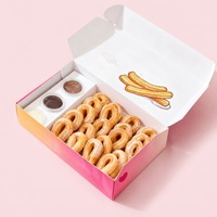 Boîte à churros biodégradable personnalisée, recyclable, de qualité alimentaire, pour pâtisserie, gâteaux, beignets, biscuits