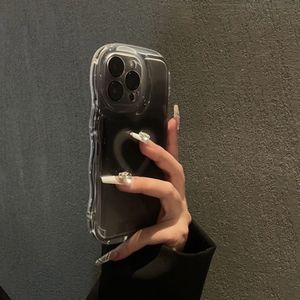 Per le donne onda <span class=keywords><strong>cuore</strong></span> <span class=keywords><strong>nero</strong></span> cassa del telefono per <span class=keywords><strong>iphone</strong></span> 15 14 13 12 pro max - Product Image 3