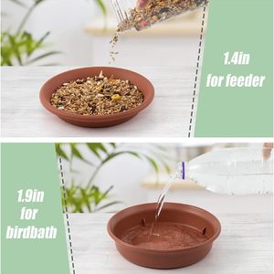 Juego de bandejas de baño para pájaros montadas en árboles, 2 uds., cuenco de alimentación para pájaros de Metal colgante para exteriores - Product Image 4