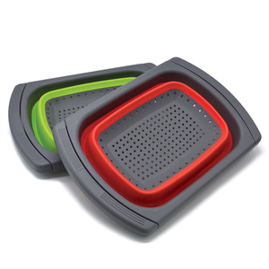 <span class=keywords><strong>Scolapasta</strong></span> Pieghevole da Appoggio con Manici Estensibili, Cesto Filtrante Retrattile da Cucina - Product Image 6
