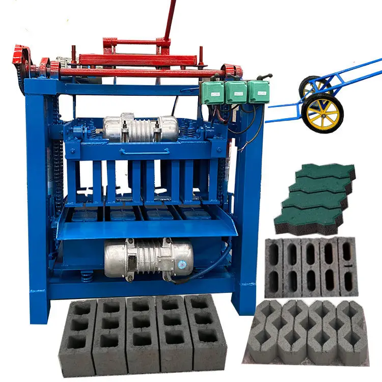 Halbautomatische Zementblock-Herstellungsmaschine manuelle ineinandergreifende Ziegelmaschine Ziegellegungspreis