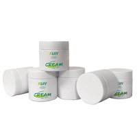 OEM/ODM Pots en plastique de gommage crème blanche personnalisés avec couvercles blancs avec sérigraphie en surface