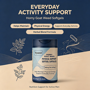 Complément Herbal Naturel Horny Goat Weed en Gélules Molles 800mg 90ct pour Soutenir l'Énergie Physique et l'Activité Quotidienne des Hommes, Marque Privée OEM - Product Image 2