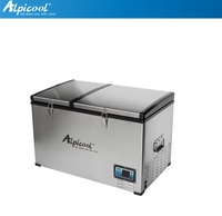 Réfrigérateur de présentation de légumes Alpicool 125L, congélateur portable 12V DC à compresseur, réfrigérateur extérieur OEM/ODM