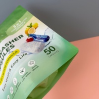 Sachets Doypack Imprimés Personnalisés pour Capsules de Lessive Liquide Concentrée avec Logo, Résistants à l'Humidité