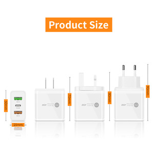 Cargador rápido PD de 45W con 2 puertos USB Adaptador de pared multipuerto 5V4A Enchufe DE LA UE EE. UU. Reino Unido para iPhone Xiaomi Samsung Huawei - Product Image 6