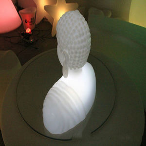 Lámpara de pie de Buda luminosa Decoración Iluminación Bendiga Buena suerte Lámparas de paisaje Pasillo sagrado Pasarela Escultura Luz de piso - Product Image 3