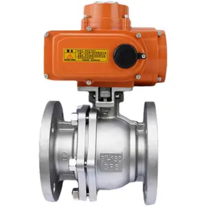 supplier electric actuator stainless steel 4 inch ANSI150LBS flange floating ball valve wholesale