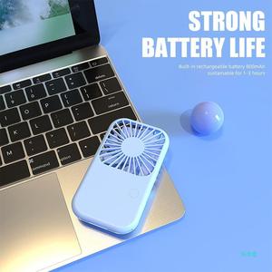 Mini ventilateur USB portable pour séchage de cils, design dessin animé, rechargeable, à poser sur le bureau, trois vitesses de vent - Product Image 5
