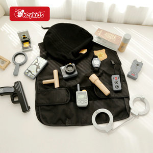 Pretend Role-Play <strong>Kids</strong> Wooden <strong>Police</strong> <strong>Costume</strong> Play Toy with Uniform &amp; Tools W10L111 - Product Image 2