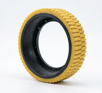 Roue de traction avant pour chariot élévateur en polyuréthane solide et durable, 250x100 mm, 10 trous de boulons