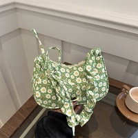 Nouveau Sac à Main Plissé Tendance 2026 Style Frais Polyvalent, Sac à Bandoulière Floral Élégant pour Femme en Polyester avec Fermeture Éclair