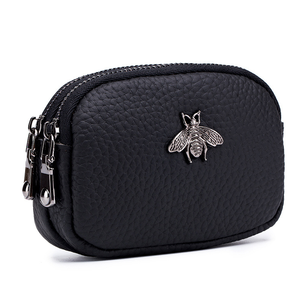 Nouveau porte-monnaie mini en cuir à double fermeture éclair pour femme, porte-cartes de commerce extérieur, petit sac à monnaie mignon - Product Image 5