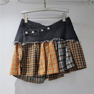 Primavera/estate 2022 nuova tendenza della moda gonna di <span class=keywords><strong>abbigliamento</strong></span> di media lunghezza con cuciture a vita alta - Product Image 4