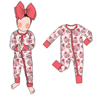Combinaison Bébé en Fibre de Bambou à Fermeture Éclair, Nouveau Motif Imprimé, Respirante, Pyjama Une Pièce pour Tout-Petits, Combinaison Quotidienne pour Bébé, Vente en Gros