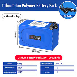 24V 10000mAh Lithium-Polymer-Akkupack mit Leistungsanzeige - DC-Kabel Inklusive für 24V Industrie- und Outdoor-Geräte - Product Image 2