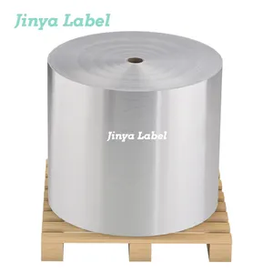 PP Bright Silver Paper Metallic BOPP Raw Material Label Jumbo Roll With Acrylic Glue Suit For Flexo Printing Label Master Roll