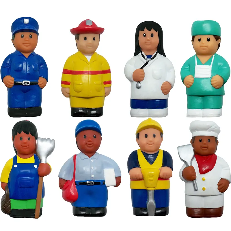 Por encargo fingir profesionales juguetes Doctor bomberos cartero personal muñecas casa de muñecas personas vinilo carrera figuras PVC vinilo juguete