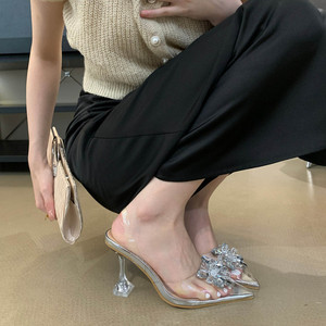2025 Women's Crystal Wedding High Heels Elegant Bridal <b>Sandals</b> with Thin Heels New Style for Summer - Product Image 5