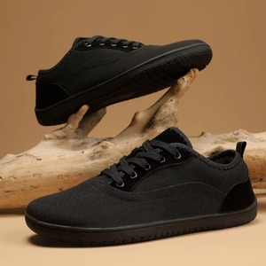 Nuevos Zapatos Casuales de Exterior con Cordones, Diseño Ancho, Antideslizantes, Resistentes al Desgaste, Transpirables, con Parte Superior de Piel de Cerdo y Lona Bordada - Product Image 2