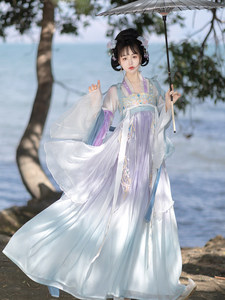 <span class=keywords><strong>Traje</strong></span> <span class=keywords><strong>chino</strong></span> <span class=keywords><strong>Tang</strong></span> para <span class=keywords><strong>mujer</strong></span>, disfraz de cosplay Hanfu bordado en azul y blanco - Product Image 3