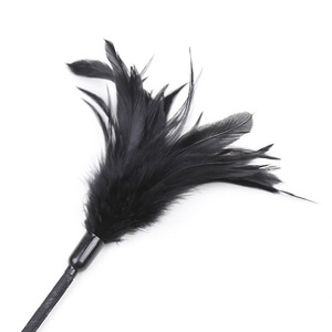 Fouet à plumes double tête à double usage, nœud en dentelle noire, jouet sexuel en dentelle <span class=keywords><strong>sexy</strong></span>, fouet BDSM, jouet pour fessées, jouet pour picots - Product Image 3
