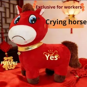 Peluche de Mascota del Zodiaco Año del <span class=keywords><strong>Caballo</strong></span>, Juguete de Peluche Suave con Relleno de Algodón PP, Terciopelo, Alivio del Estrés, 31-50 cm - Product Image 2