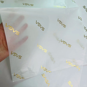 Papel de Envoltura Personalizado, Rollo de Papel Glassine Blanco Recubierto de Silicona, Impreso en Oro, Biodegradable, 17g/30g/40g/70g, Embalaje de Papel - Product Image 2