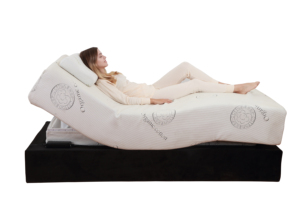 Sang trọng chia Vua Kích thước okin động cơ massage điện có thể điều chỉnh nệm với Jacquard tre Bìa - Product Image 3