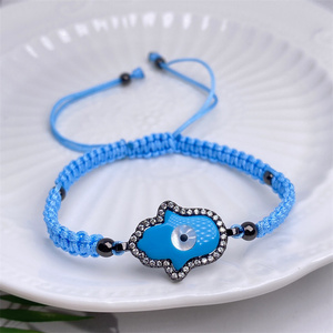 Réglable Dainty <span class=keywords><strong>Evil</strong></span> Eyes Perlé Bracelet Cubique Zircone À La Main Rouge Corde Protection Bijoux Chanceux <span class=keywords><strong>Evil</strong></span> Eyes Bracelet - Product Image 5