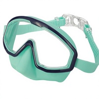 Personnalisé 180 °   Masque de plongée panoramique anti-buée avec verre trempé et poche nasale confortable