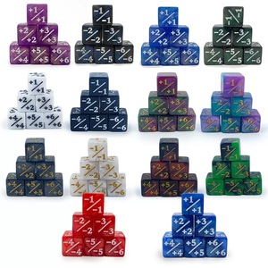 MTG 16mm +/- Plus Sign Minus Sign Role-playing Board Game <strong>Dice</strong> Plastic Cube Plastic <strong>Dice</strong> +1 and -1shield Numbers <strong>Dice</strong> - Product Image 1